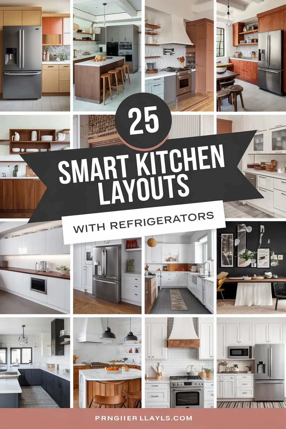 25 Best Kitchen Layouts With Refrigerators for a Seamless Look