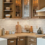 25 Stunning Small Brown Kitchen Cabinets Decor Ideas