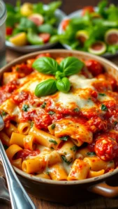 Deliciously Cheesy Baked Ziti with Ground Beef