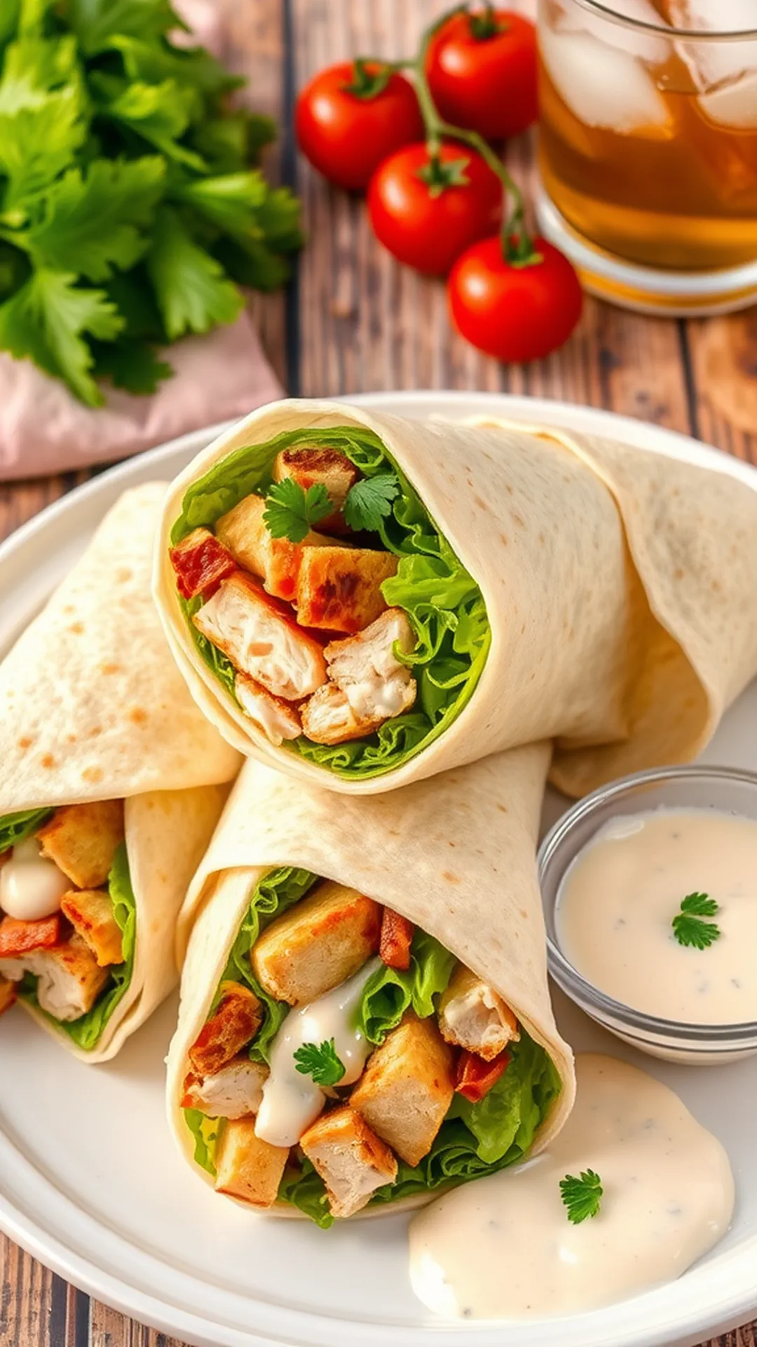 Delicious Chicken Caesar Wraps Recipe