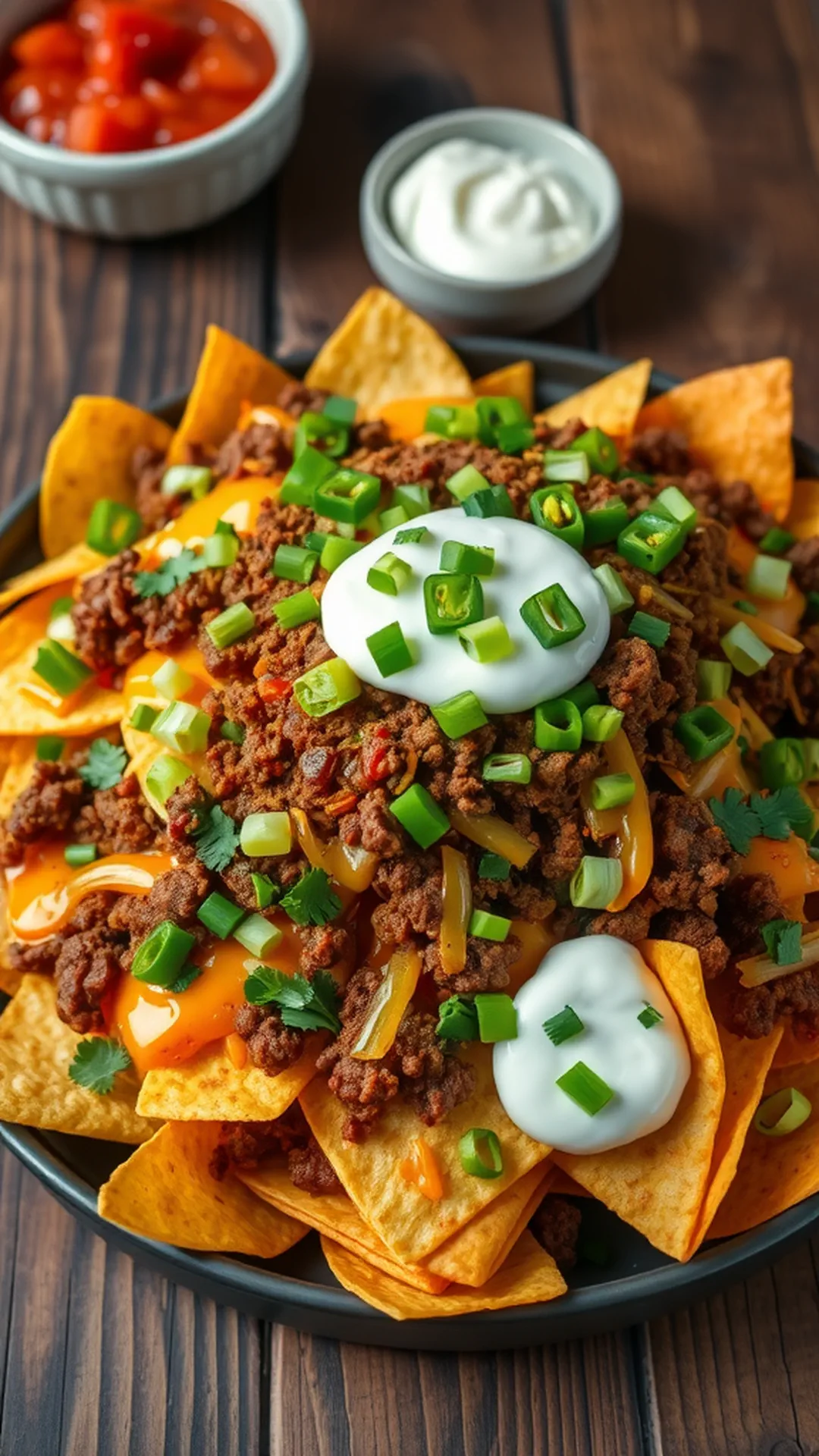 Loaded Beef Nachos with a Sweet Potato Twist