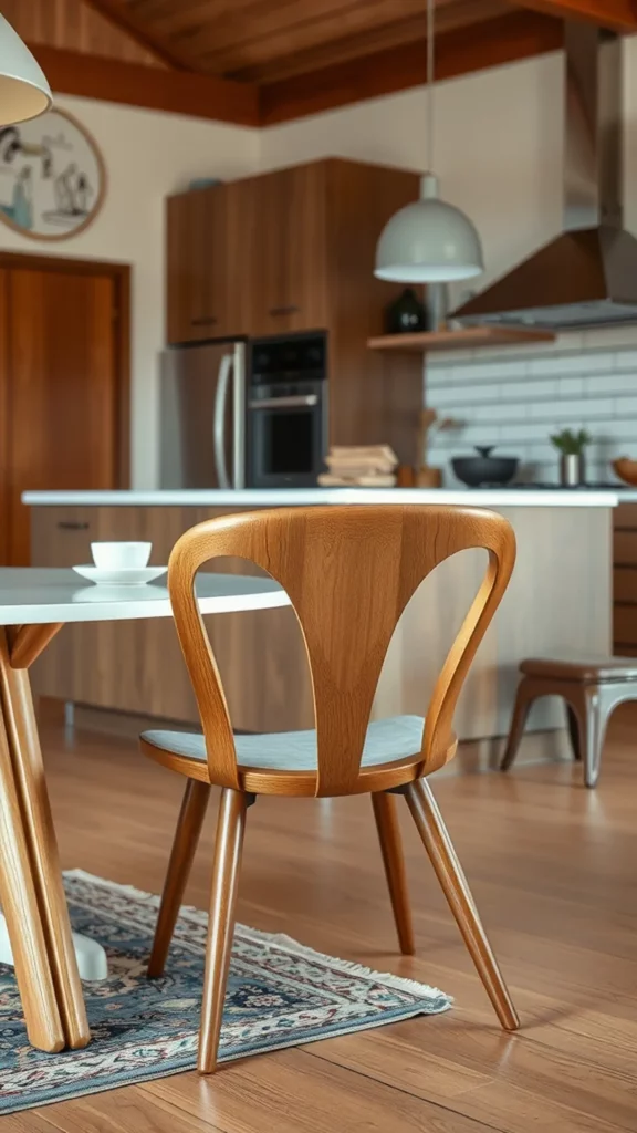 Classic Wishbone Chair in a minimalist dining room setting