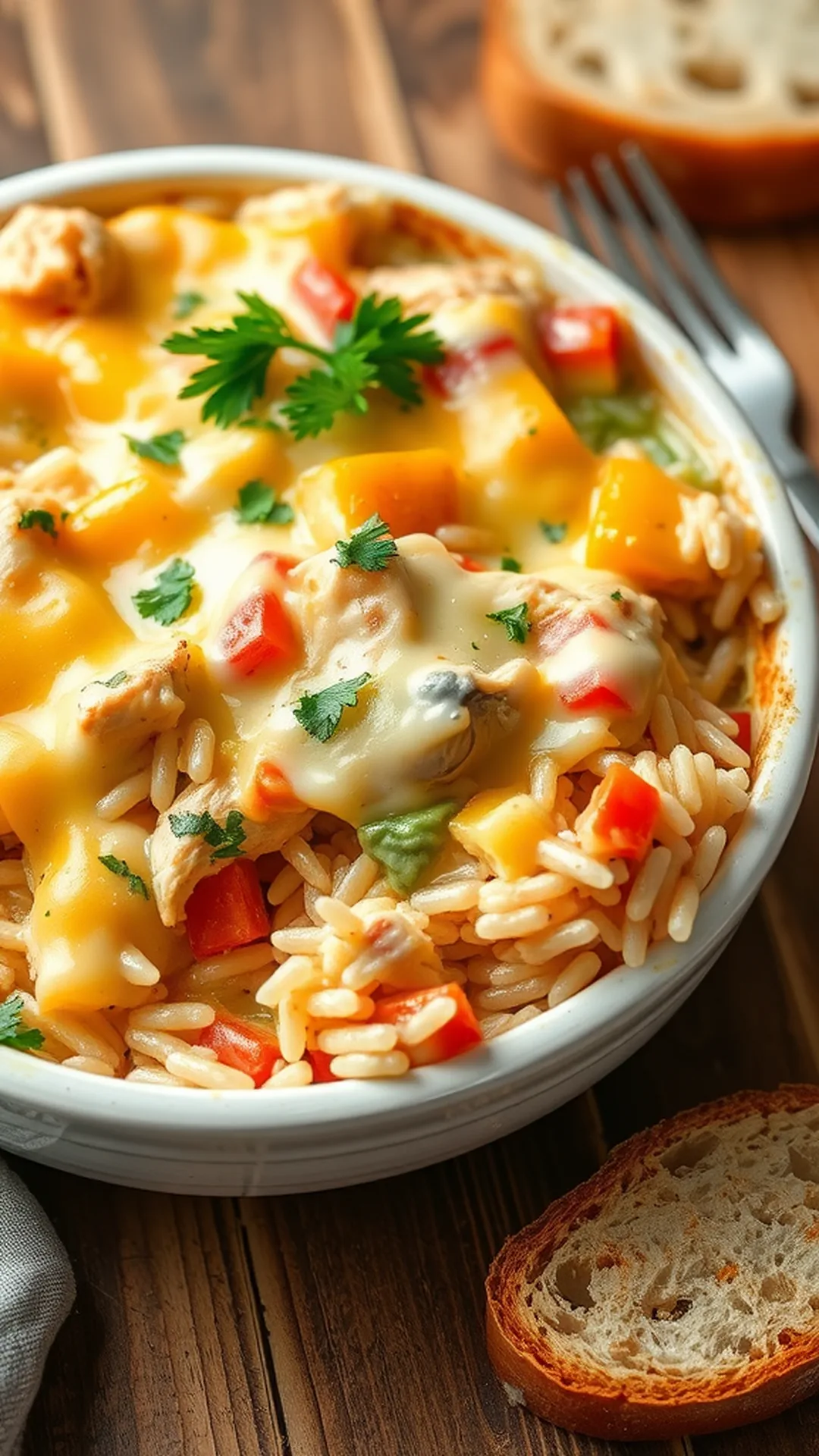 Comforting Creamy Chicken and Rice Casserole