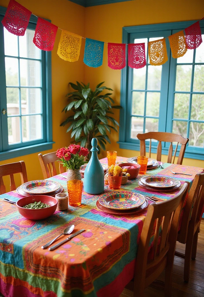 20 Trendy Kitchen Table Decor Styles You’ll Wish You Knew Sooner! - 13. Colorful Fiesta