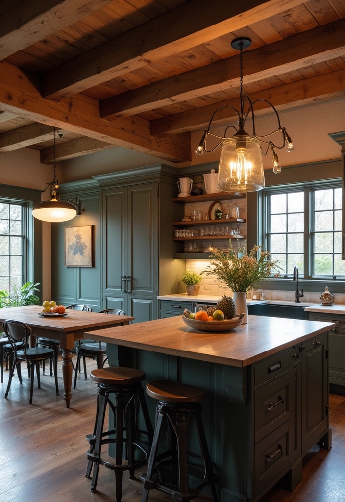 The Ultimate Guide to 2025 Unfitted Kitchen Trends: Timeless Styles - 6. Statement Lighting