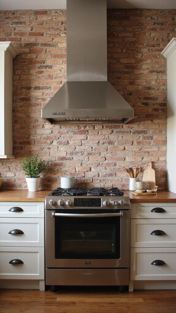 15 Elegant Neutral Kitchen Backsplashes That'll Make You Rethink Your Design! - 15. Timeless Brick