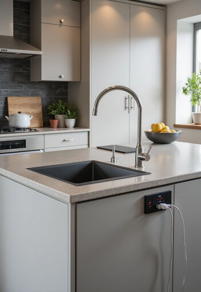 20 Stunning Modern Kitchen Islands That Prove Function Can Be Beautiful! - 7. Smart Technology Integration