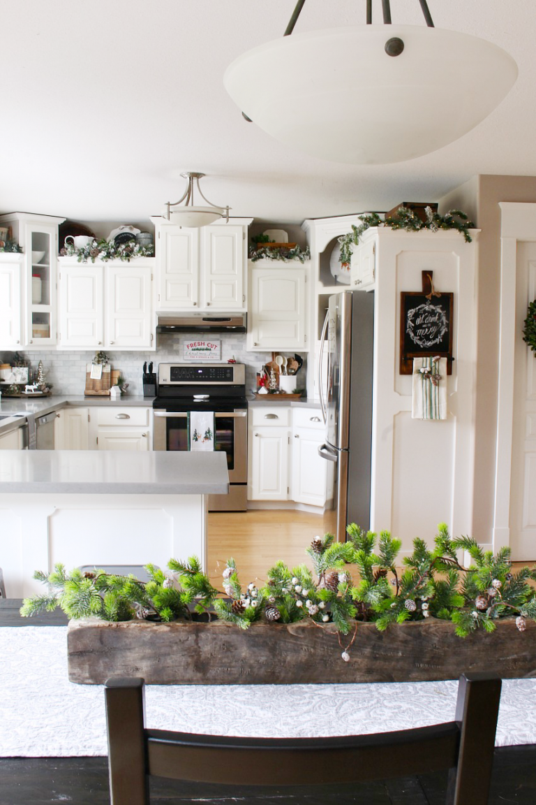 22 Style Tips for Decorating the Space Above Kitchen Cabinets Like a Pro (Don't Miss #11!) - 10. Mix Materials