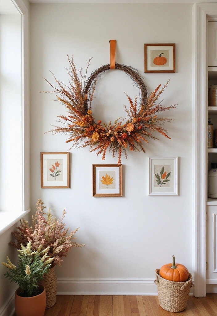 20 Fall Kitchen Decor Accents That Bring Warmth to Your Home (You’ll Love #11!) - 6. Harvest-Inspired Wall Art