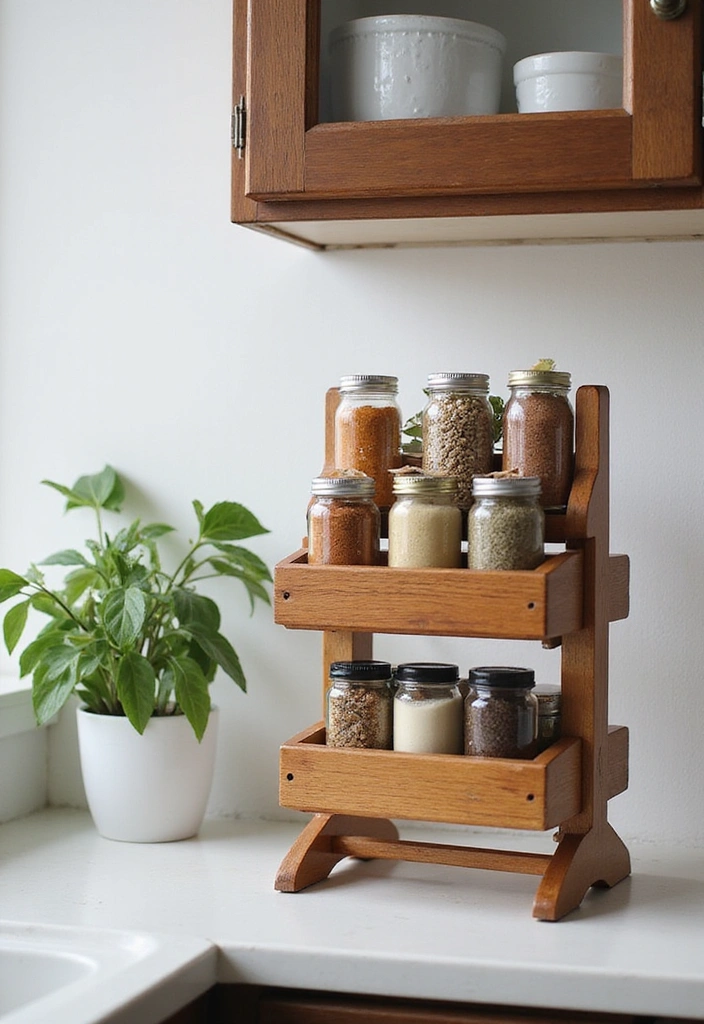 29 Trendy Kitchen Counter Styling Ideas You Can Steal Right Now! - 14. Stylish Spice Rack Display