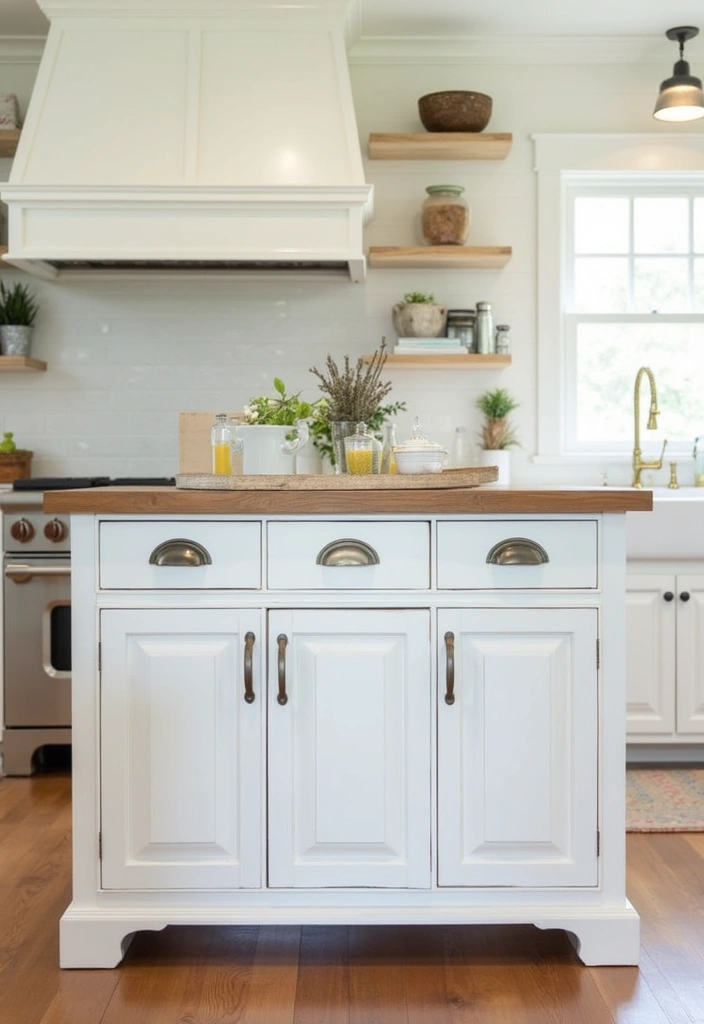 25 Stunning Rustic Farmhouse Kitchen Islands You’ll Wish You Had! - 11. Farmhouse Island with Built-in Storage