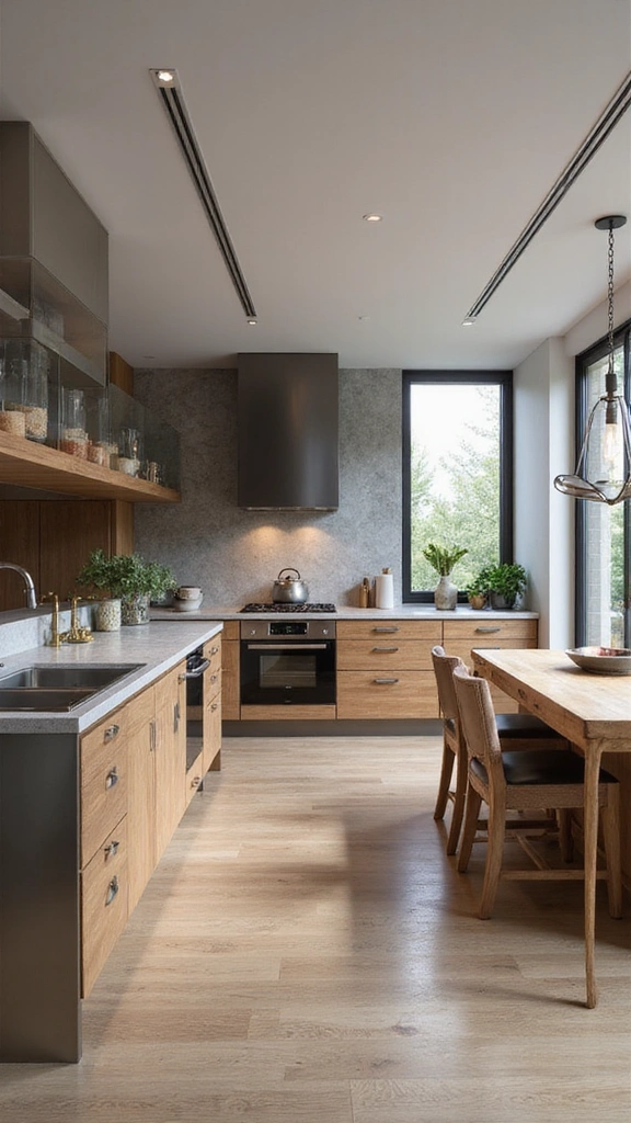 20 Modern Kitchen Ideas in Neutral Colors That Feel Effortlessly Elegant! - 19. Mixing Materials for a Unique Look
