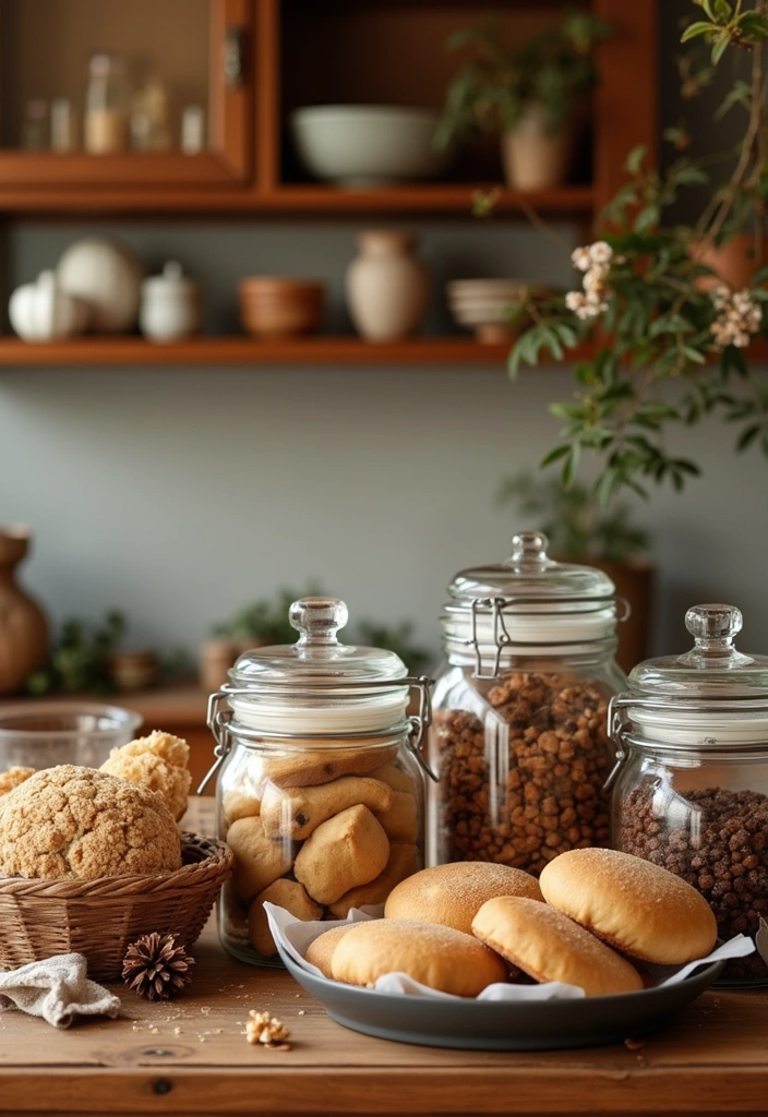 25 Stunning Fall Kitchen Decor Ideas That Will Make You Fall in Love with Autumn! - 20. Seasonal Baking Supplies Display
