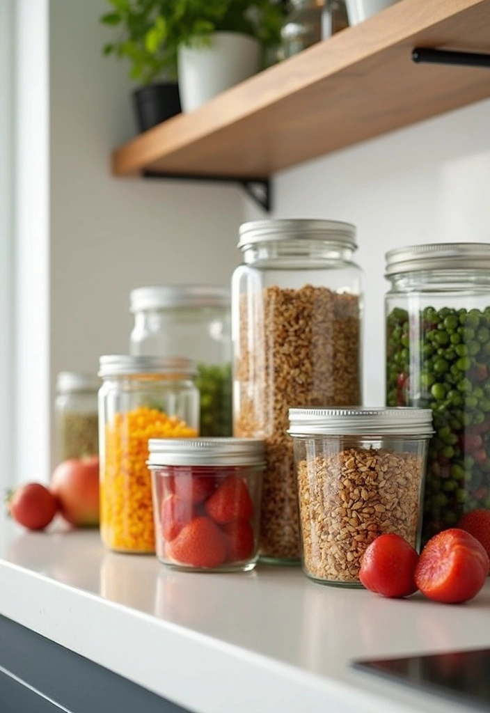 29 Trendy Kitchen Counter Styling Ideas You Can Steal Right Now! - 6. Eye-Catching Jars for Storage and Style