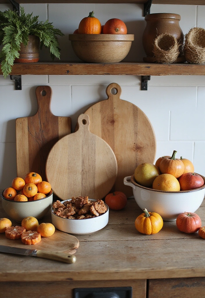 20 Fall Kitchen Decor Accents That Bring Warmth to Your Home (You’ll Love #11!) - 2. Rustic Wooden Accents
