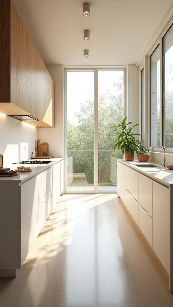 20 Beautiful Modern Minimalist Kitchen Ideas for a Clutter-Free Look - 4. The Power of Natural Light