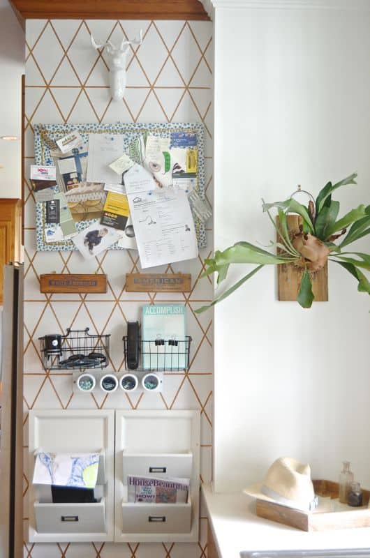 22 Chic Kitchen Command Center Designs for a Modern and Sleek Look! - 16. Sophisticated Bulletin Board System