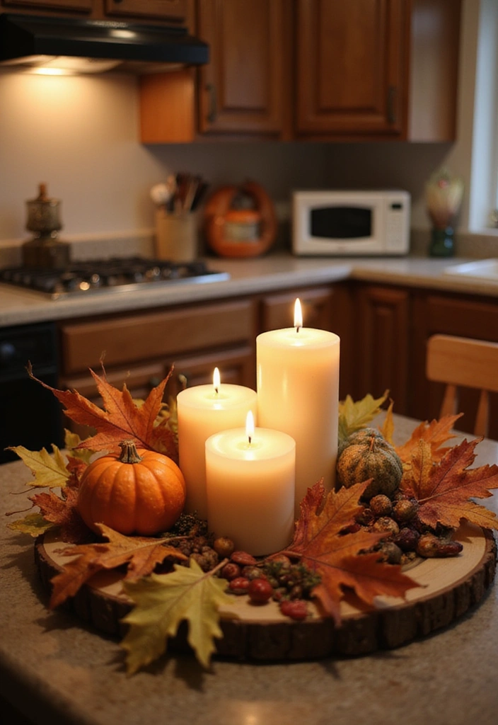 25 Stunning Fall Kitchen Decor Ideas That Will Make You Fall in Love with Autumn! - 5. Scented Candles for Ambiance