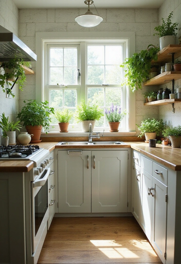20 Functional Kitchen Layouts for Small Spaces You Need to See! - 15. Garden-Inspired Designs