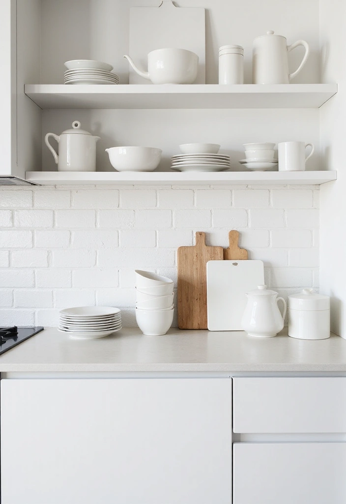 29 Trendy Kitchen Counter Styling Ideas You Can Steal Right Now! - 16. White-on-White Elegance