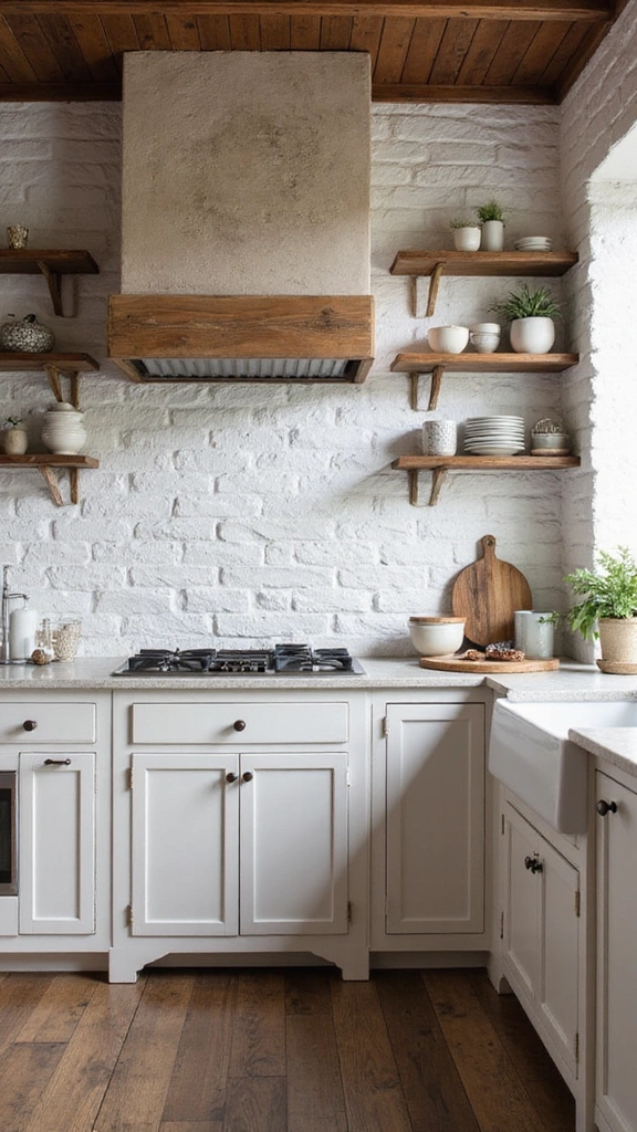 25 Stylish White Kitchen Backsplash Ideas That Will Upgrade Your Space Instantly! - 24. White Faux Stone Backsplash