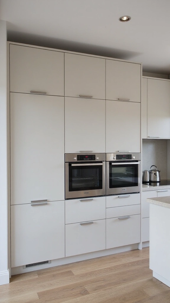 20 Beautiful Modern Minimalist Kitchen Ideas for a Clutter-Free Look - 3. Streamlined Appliances