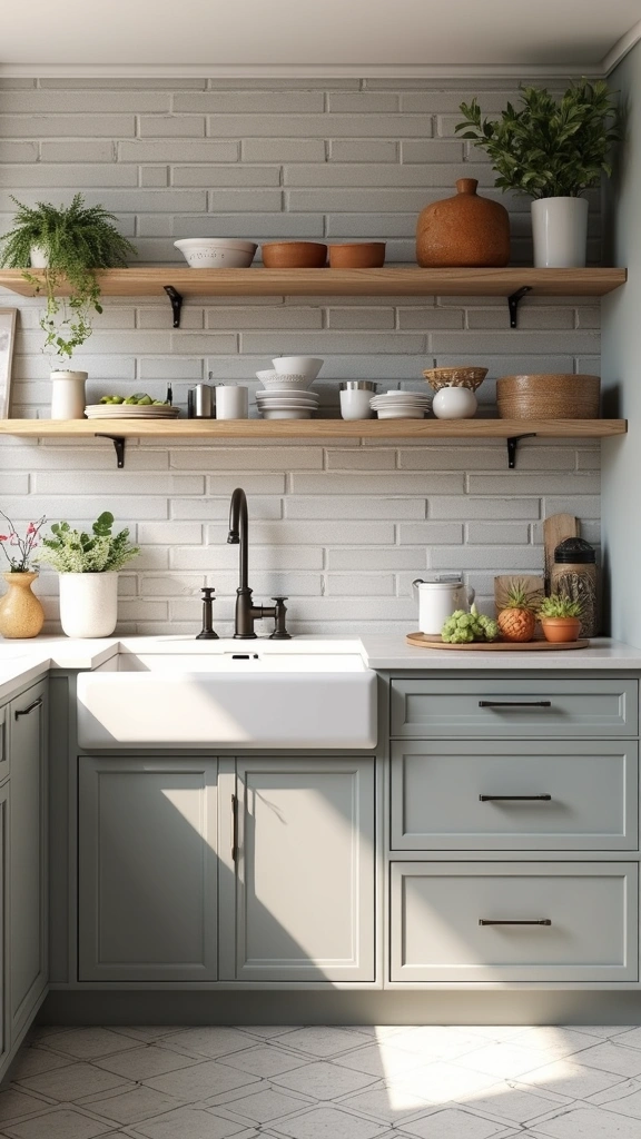 20 Modern Kitchen Tile Flooring Ideas That'll Make a Statement! - 1. Subway Tile Chic