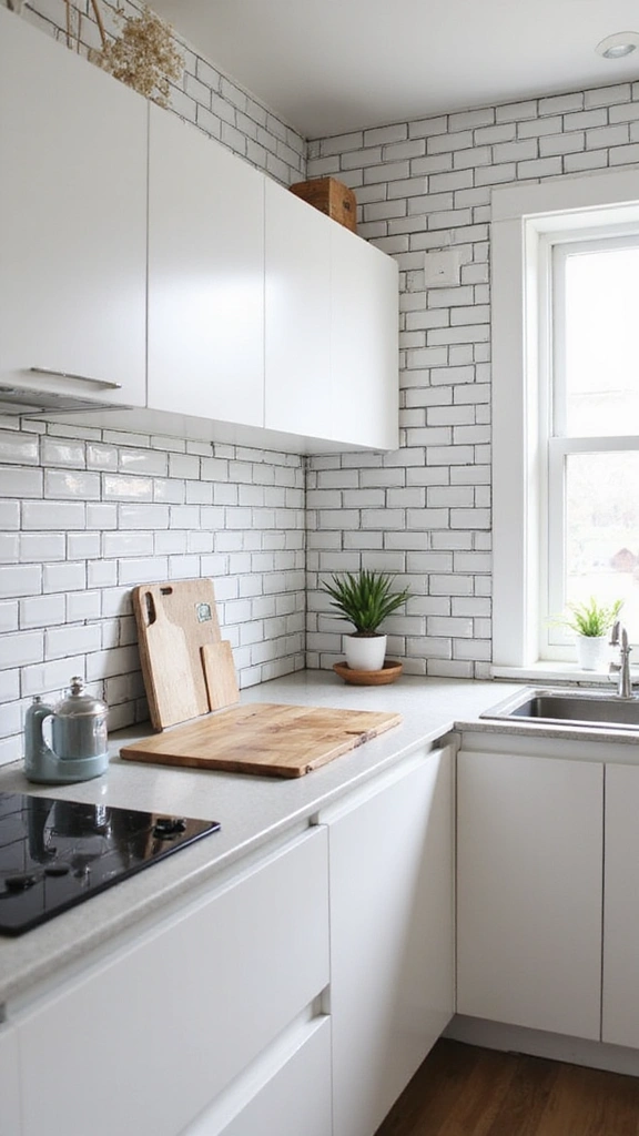25 Stylish White Kitchen Backsplash Ideas That Will Upgrade Your Space Instantly! - 8. White Subway Tile with Dark Grout