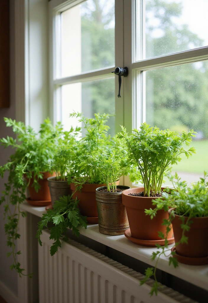 20 Apothecary Aesthetic Kitchen Ideas That'll Transform Your Cooking Space! - 12. Herb Planters