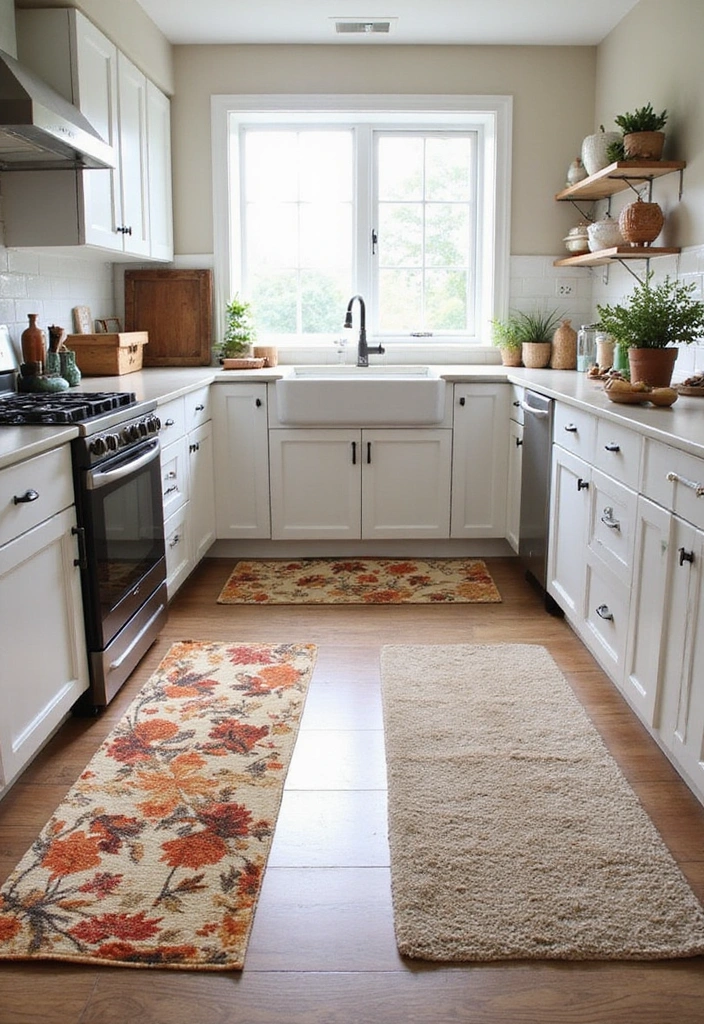 25 Stunning Fall Kitchen Decor Ideas That Will Make You Fall in Love with Autumn! - 18. Layered Rugs