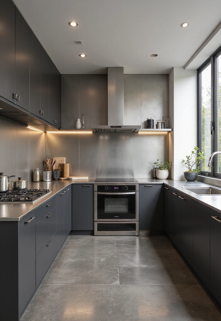 20 Eye-Catching Modern Kitchen Backsplashes to Inspire Your Remodel - 10. Metallic Finishes
