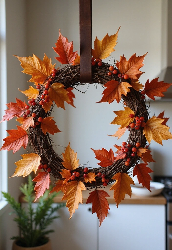 25 Stunning Fall Kitchen Decor Ideas That Will Make You Fall in Love with Autumn! - 10. Wreaths for Every Season