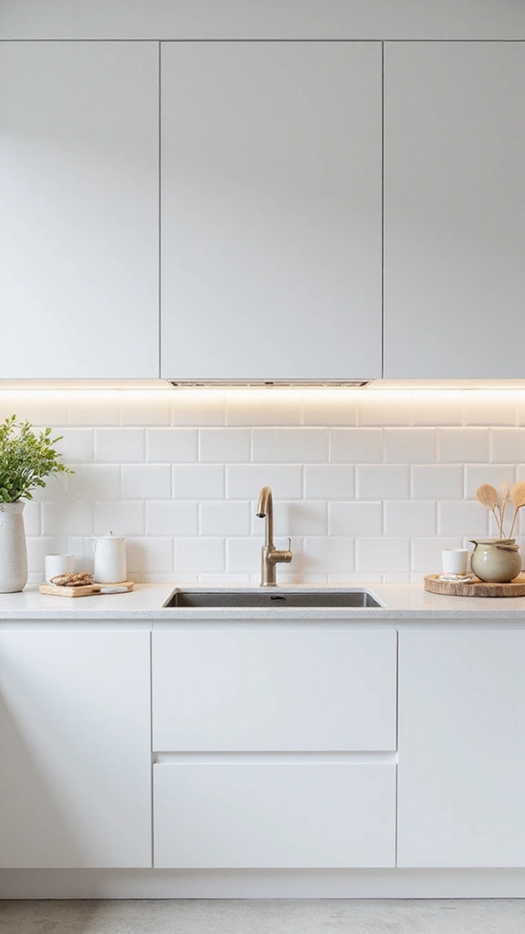 25 Stylish White Kitchen Backsplash Ideas That Will Upgrade Your Space Instantly! - 6. White Porcelain Tiles
