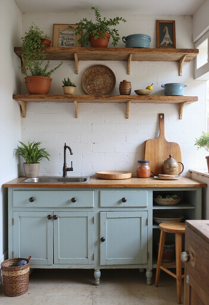 20 Functional Kitchen Layouts for Small Spaces You Need to See! - 11. Repurposed Materials