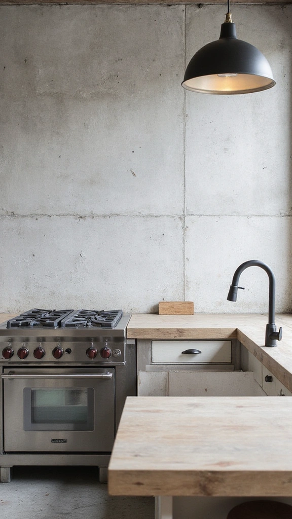 25 Stylish White Kitchen Backsplash Ideas That Will Upgrade Your Space Instantly! - 15. White Concrete Backsplash