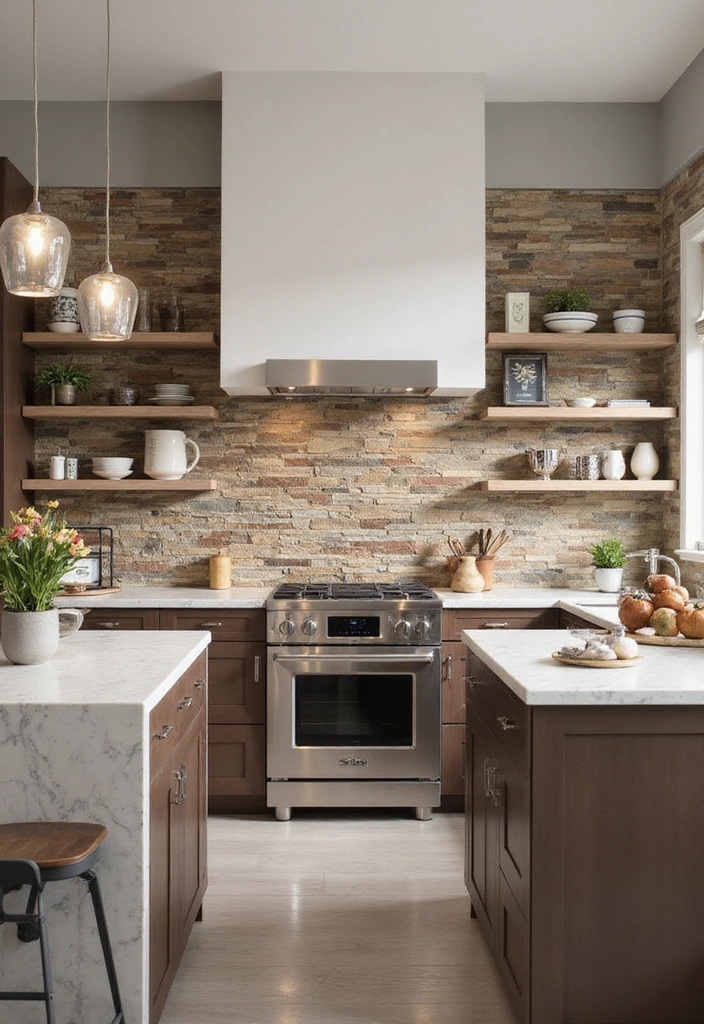 20 Eye-Catching Modern Kitchen Backsplashes to Inspire Your Remodel - 3. Natural Stone