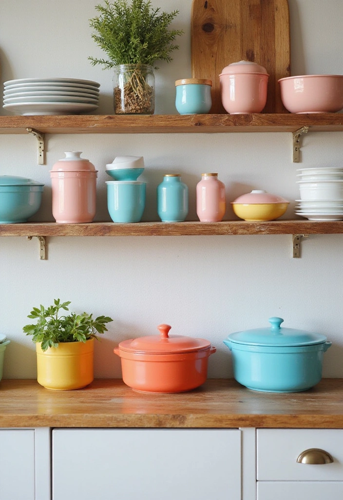 29 Trendy Kitchen Counter Styling Ideas You Can Steal Right Now! - 24. Use Colorful Containers for Organization