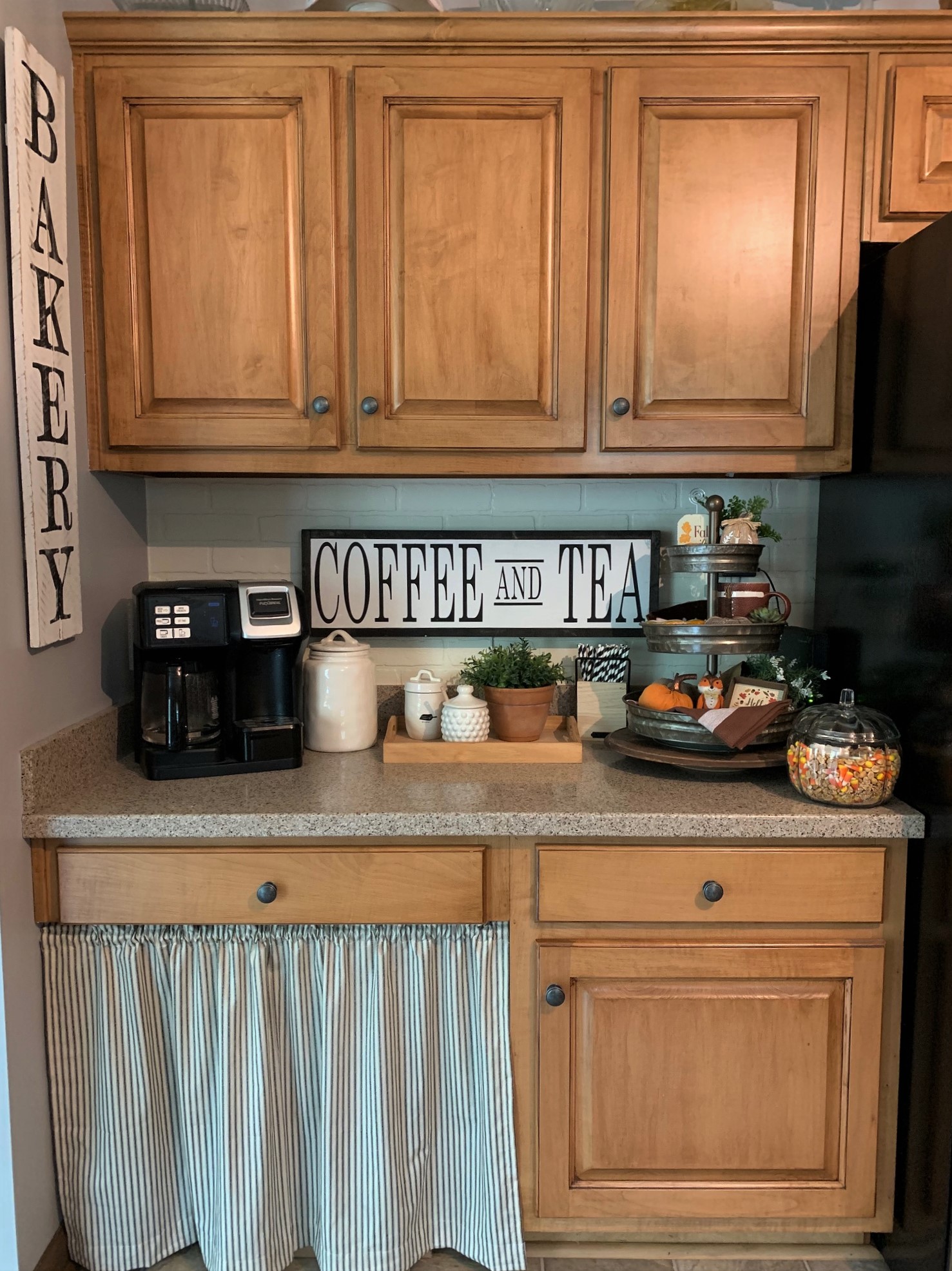 22 Coffee Bar Ideas for Your Kitchen Counter That'll Make Every Sip Feel Special! - Creative Coffee Bar with Art