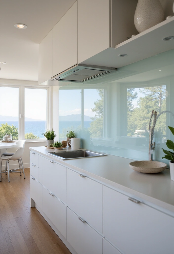 20 Eye-Catching Modern Kitchen Backsplashes to Inspire Your Remodel - 8. Glass Panels