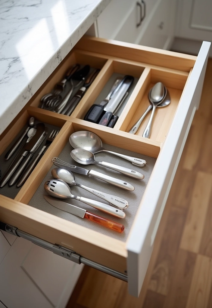 20 Smart Modern Kitchen Storage Ideas You’ll Wish You Knew Sooner! - 3. Drawer Dividers