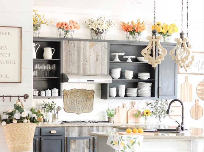 22 Style Tips for Decorating the Space Above Kitchen Cabinets Like a Pro (Don't Miss #11!) - 3. Create a Vintage Vibe