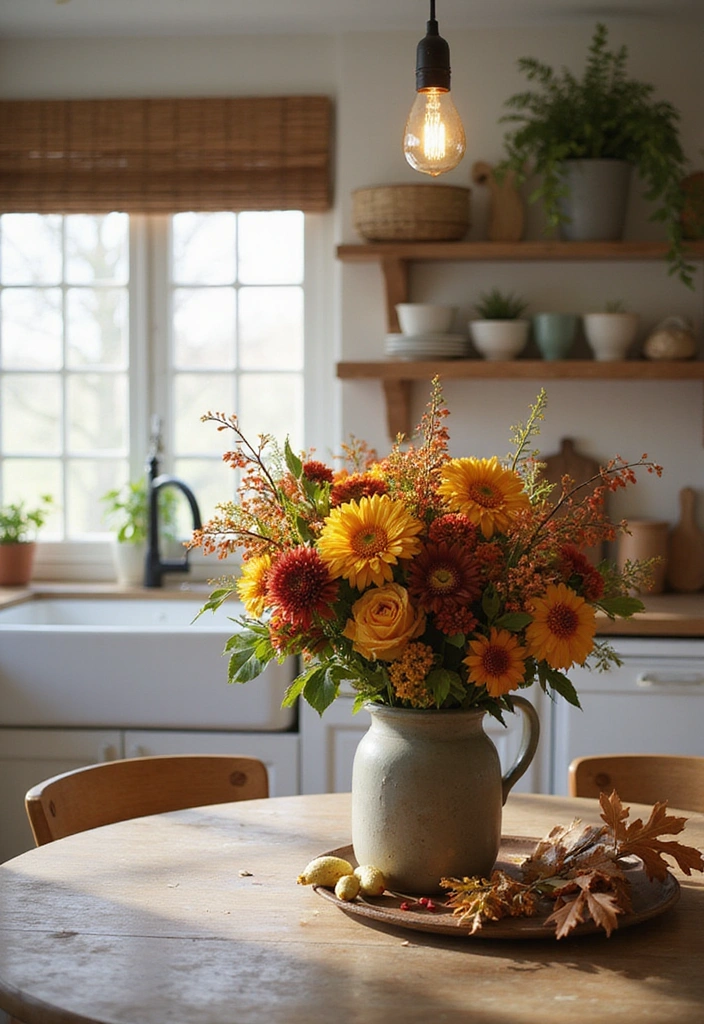 25 Stunning Fall Kitchen Decor Ideas That Will Make You Fall in Love with Autumn! - 15. Incorporating Nature