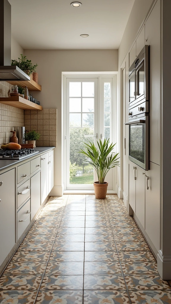 20 Modern Kitchen Tile Flooring Ideas That'll Make a Statement! - 20. Custom Printed Tiles