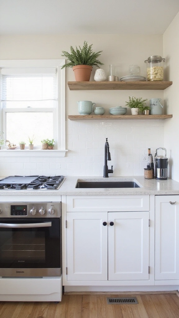 25 Stylish White Kitchen Backsplash Ideas That Will Upgrade Your Space Instantly! - 18. White Vinyl Backsplash