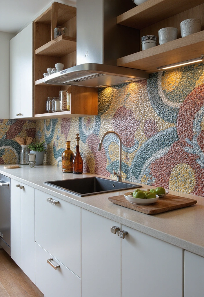 20 Eye-Catching Modern Kitchen Backsplashes to Inspire Your Remodel - 12. Mosaic Art