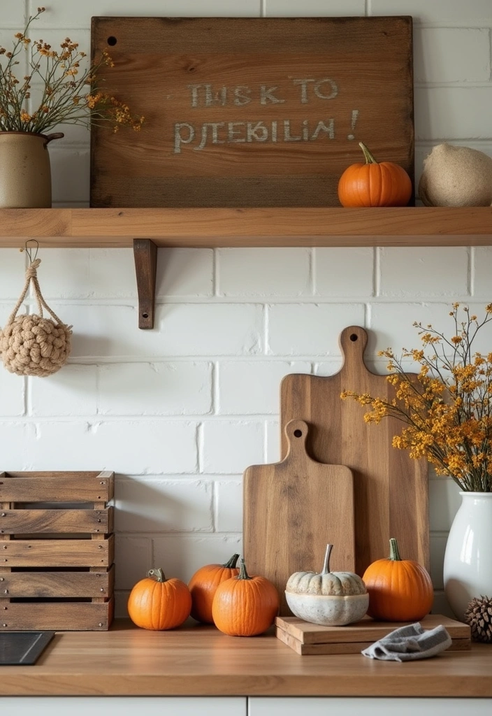 25 Stunning Fall Kitchen Decor Ideas That Will Make You Fall in Love with Autumn! - 3. Rustic Wooden Decor