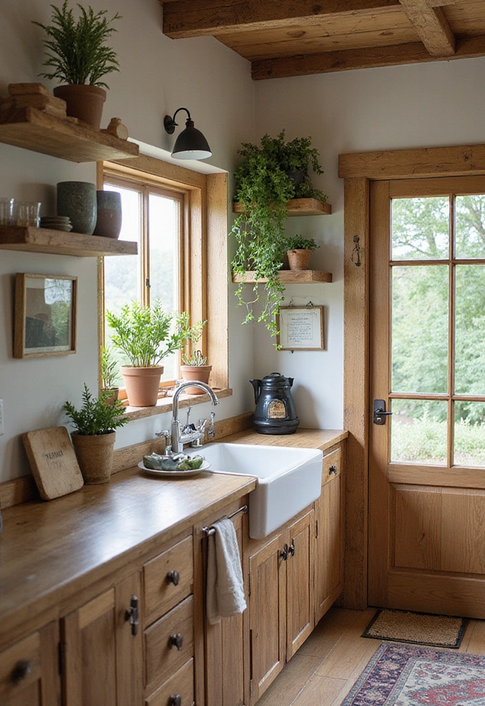 22 Innovative Small Kitchen Layouts That Will Maximize Your Cooking Area! (#11 Is a Must-See!) - 13. The Farmhouse Feel