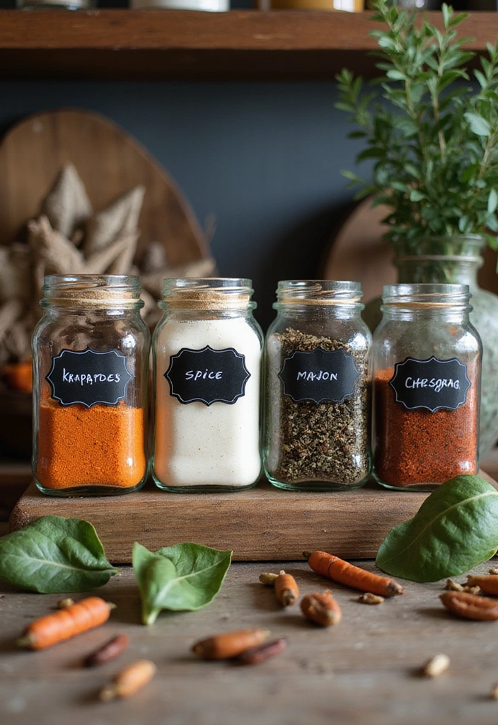 25 Stunning Fall Kitchen Decor Ideas That Will Make You Fall in Love with Autumn! - 13. Creative Spice Displays