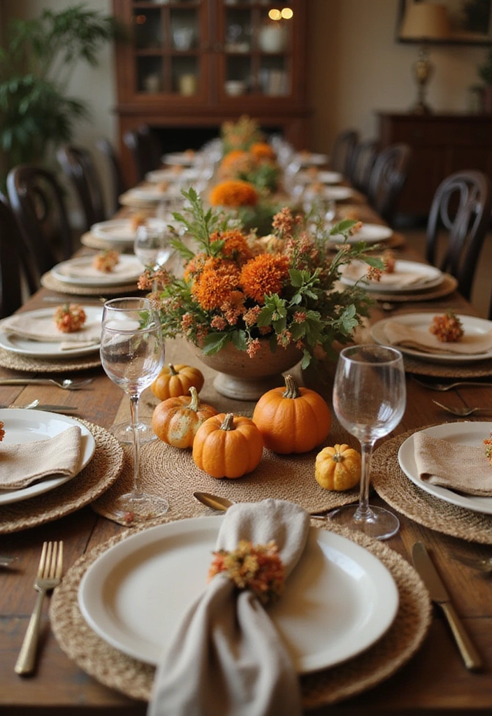 25 Stunning Fall Kitchen Decor Ideas That Will Make You Fall in Love with Autumn! - 9. Harvest-Inspired Table Settings