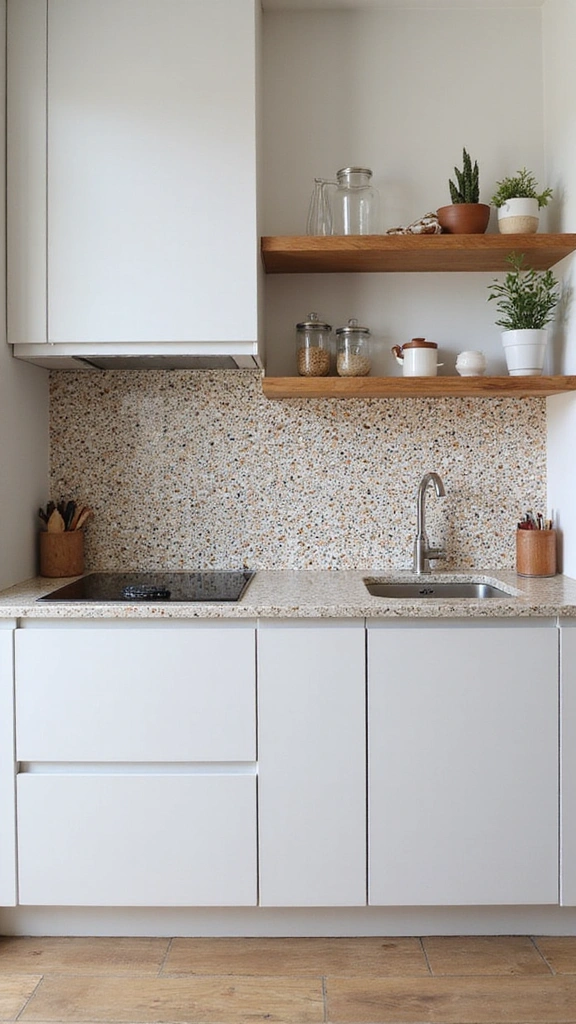 15 Elegant Neutral Kitchen Backsplashes That'll Make You Rethink Your Design! - 14. Chic Terrazzo